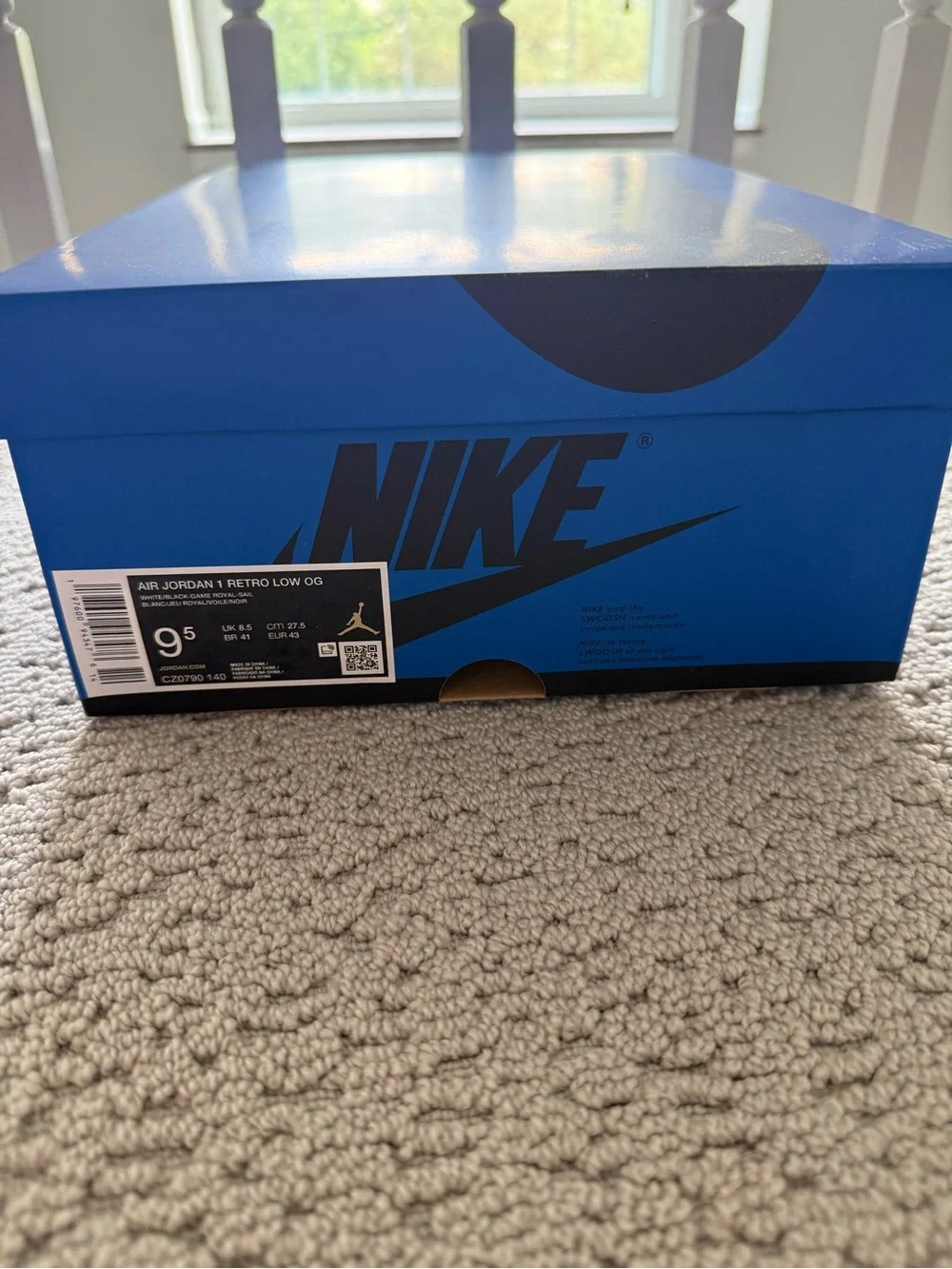 Men’s Jordan 1 Retro Low Royal - New in Box size 9.5